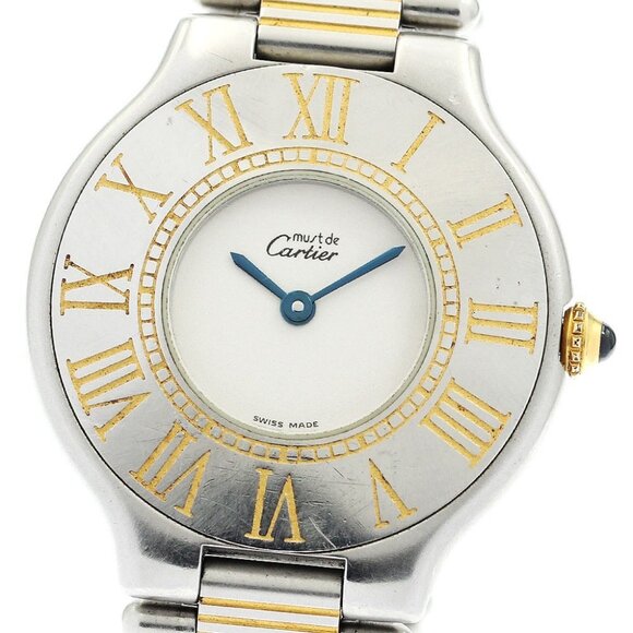 CARTIER Must21 LM 83090171 Silver Dial Quartz Men's Watch_889222 - Picture 1 of 6